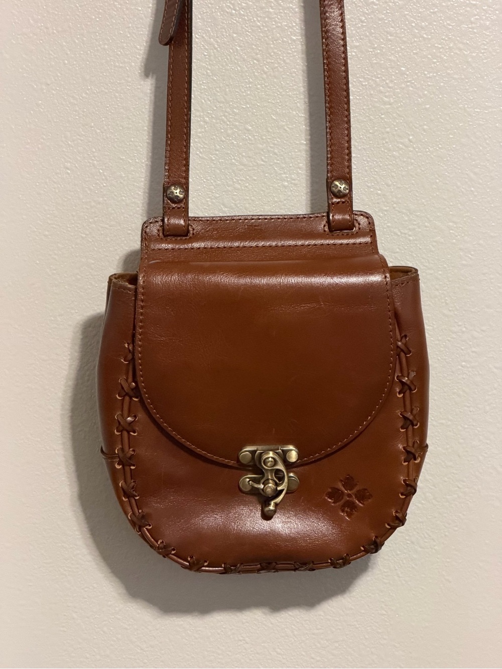 Patricia Nash Brown Leather Crossbody Saddle Bag - Picture 9 of 9